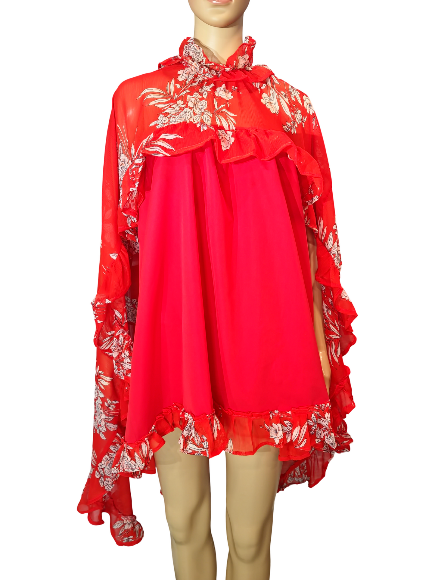 Florida Butterfly Top. Introducing our Butterfly Top-a unique and playful addition to your wardrobe. This stunning red top features elegant ruffles that will make you stand out from the crowd. With this one-of-a-kind design, this top is perfect...