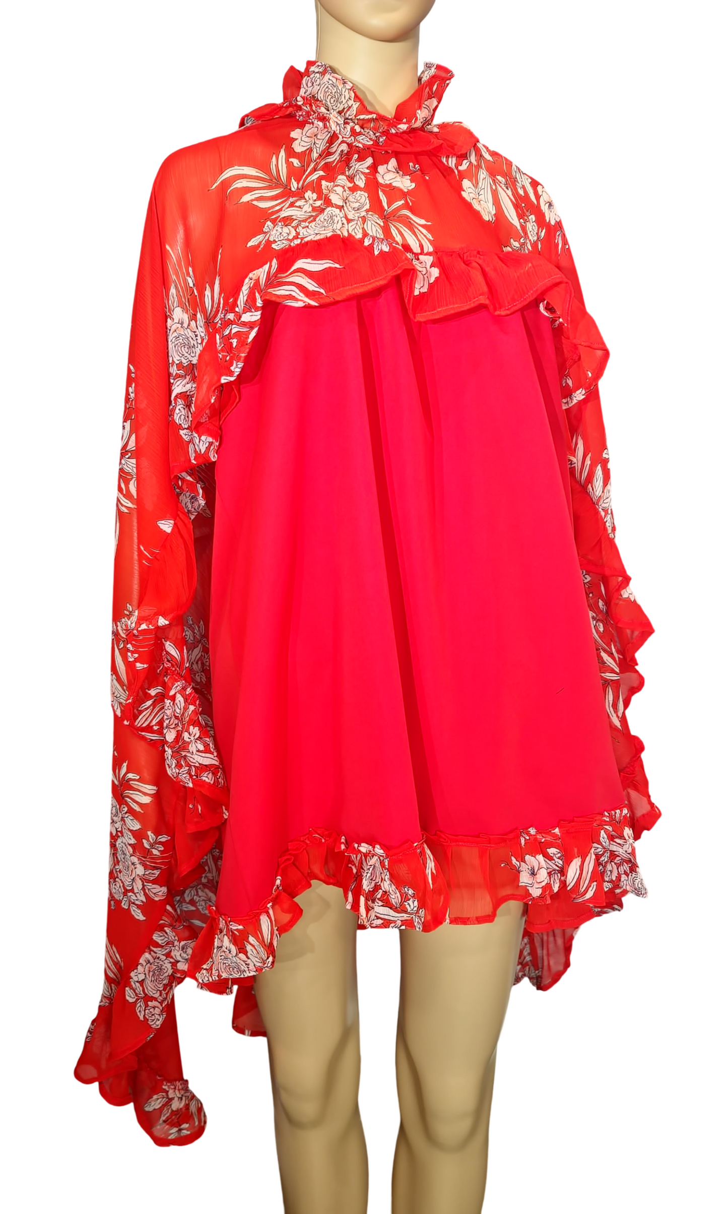 Florida Butterfly Top. Introducing our Butterfly Top-a unique and playful addition to your wardrobe. This stunning red top features elegant ruffles that will make you stand out from the crowd. With this one-of-a-kind design, this top is perfect...