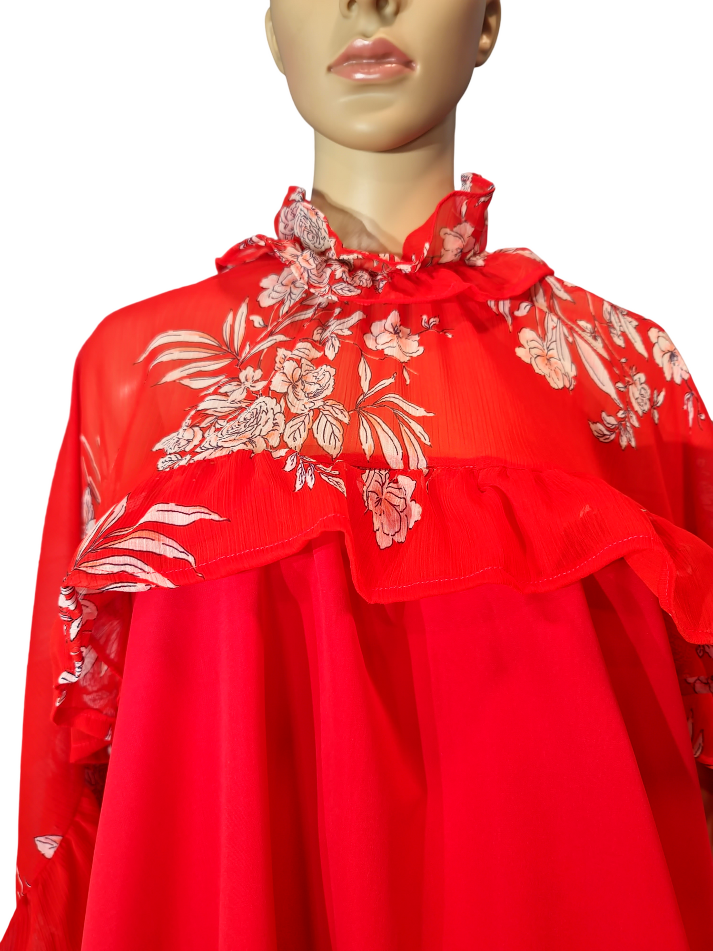 Florida Butterfly Top. Introducing our Butterfly Top-a unique and playful addition to your wardrobe. This stunning red top features elegant ruffles that will make you stand out from the crowd. With this one-of-a-kind design, this top is perfect...