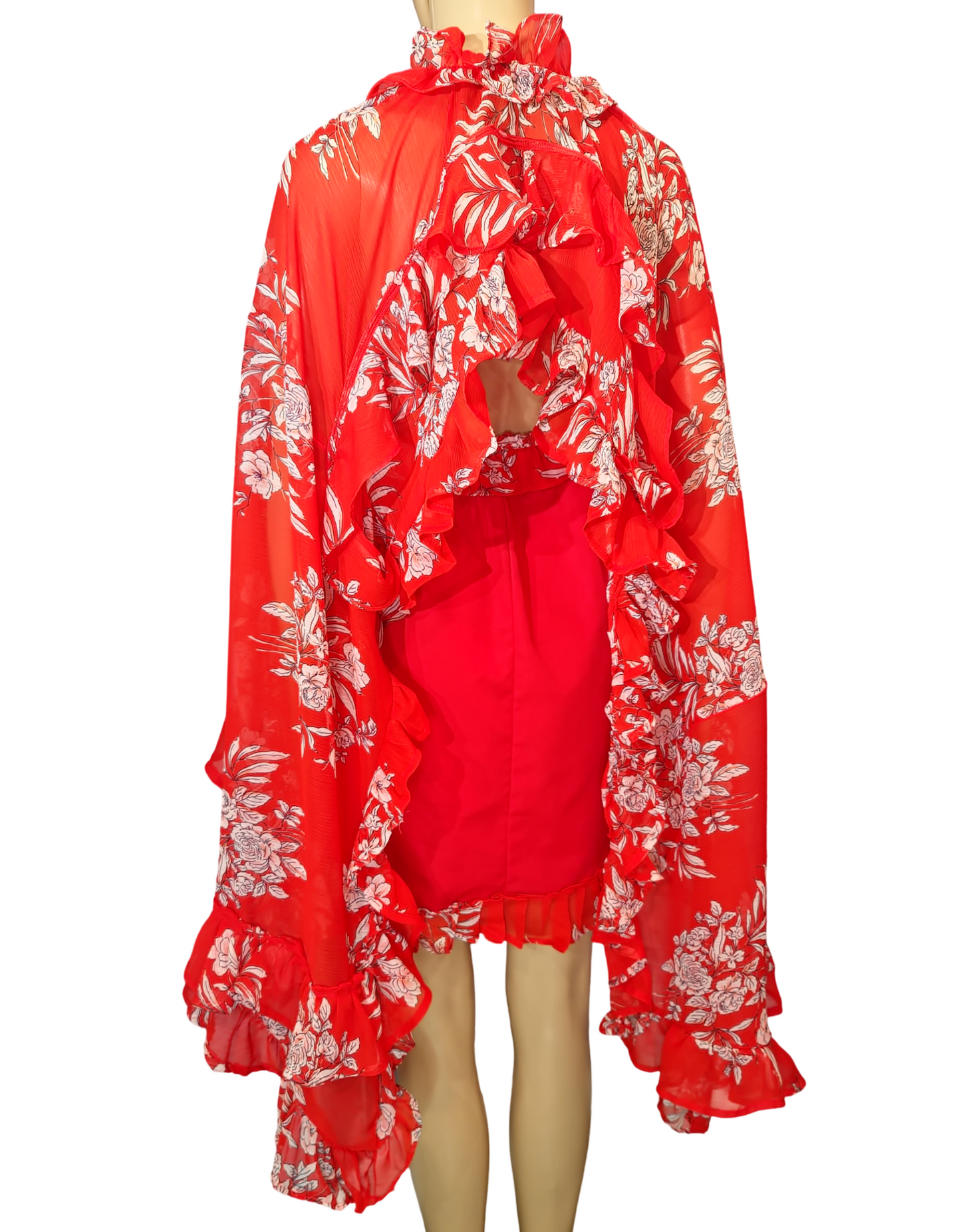 Florida Butterfly Top. Introducing our Butterfly Top-a unique and playful addition to your wardrobe. This stunning red top features elegant ruffles that will make you stand out from the crowd. With this one-of-a-kind design, this top is perfect...