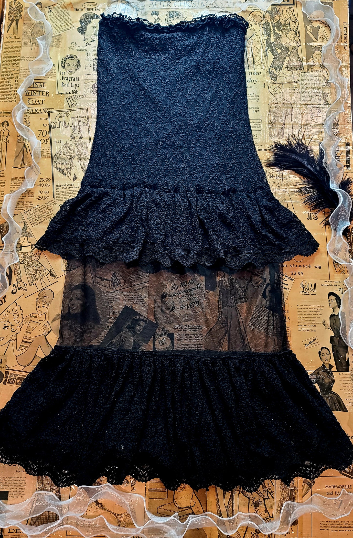 Hot Long Skirt. Raise the temperature of emotions and desires, not the temperature of Mother Earth. Prevent climate change. This skirt is flattering with cascading ruffle design on hem. Sexy sheer makes a statement. Eye catching. It's all in the...