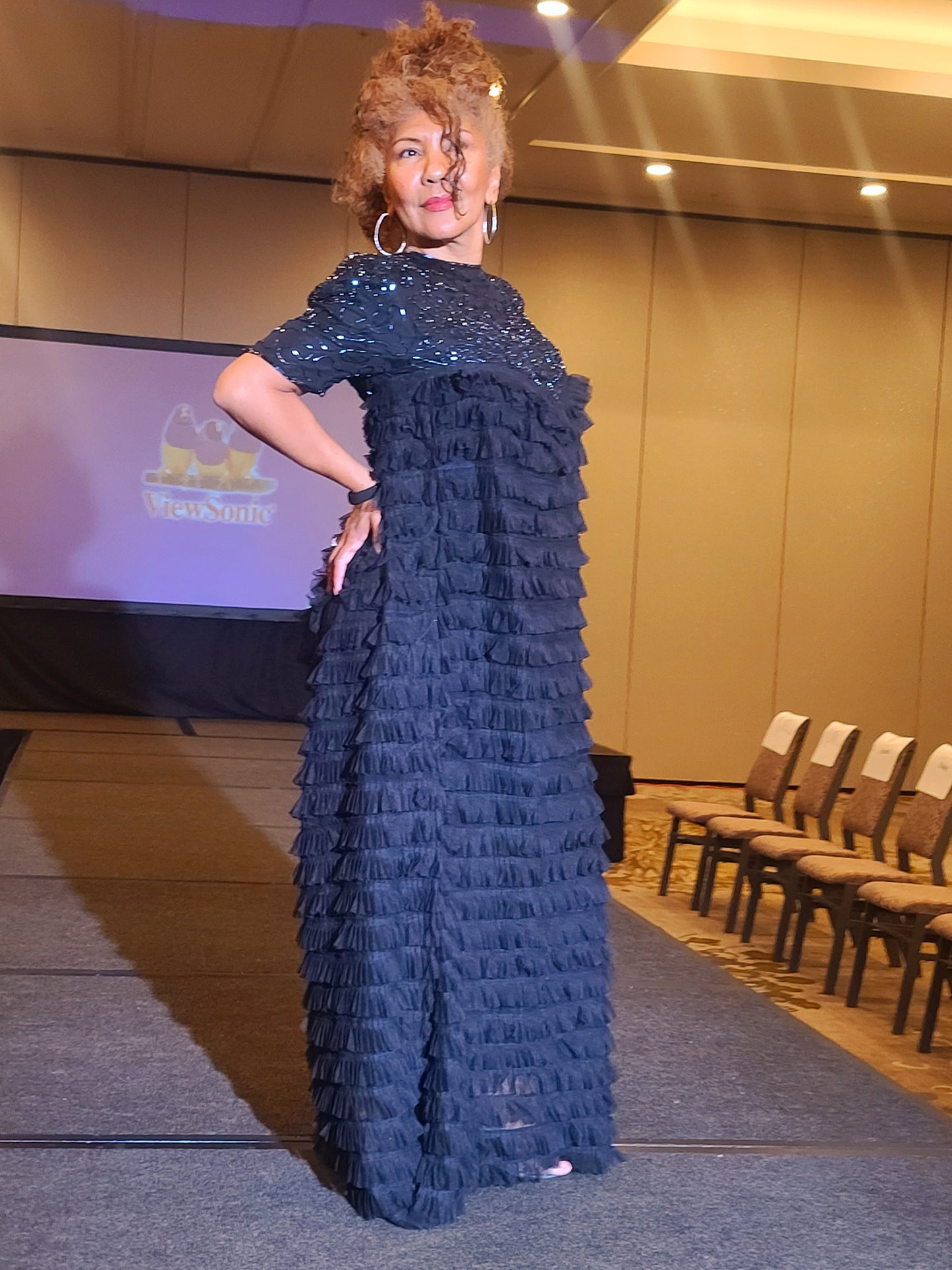 Unforgatable dresses are earth friendly. So shop with longetivity in mind and at the same time dress to achieve your goals. This sexy sheer dress is unforgettable. Floor length. Top has beautiful beads details with round neck. This dress is...