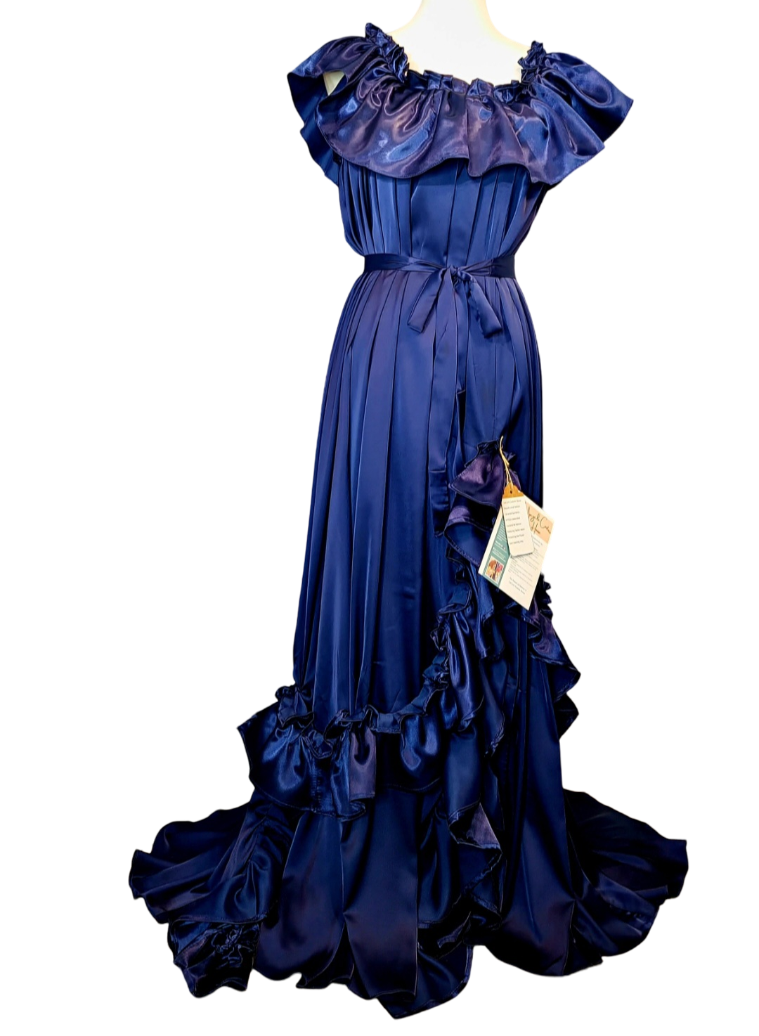 Blue Sky Dress has lots of uniqueness and creativity. Feel free and fly. Touch the sky!!!  There is something magical about this dress that will have you smiling until you take it off.  Ruffles in all the right places, our favorite...