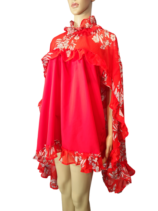 Florida Butterfly Top.  Introducing our Butterfly Top-a unique and playful addition to your wardrobe.  This stunning red top features elegant ruffles that will make you stand out from the crowd.  With this one-of-a-kind design, this top is perfect...