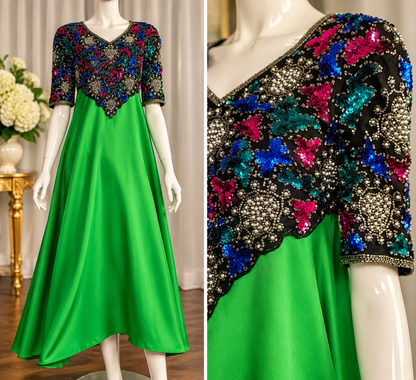 One-of-a-Kind Upcycled Sequin Evening Dress