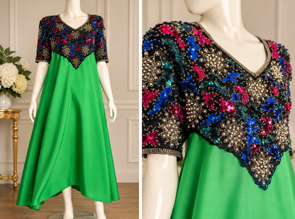 One-of-a-Kind Upcycled Sequin Evening Dress