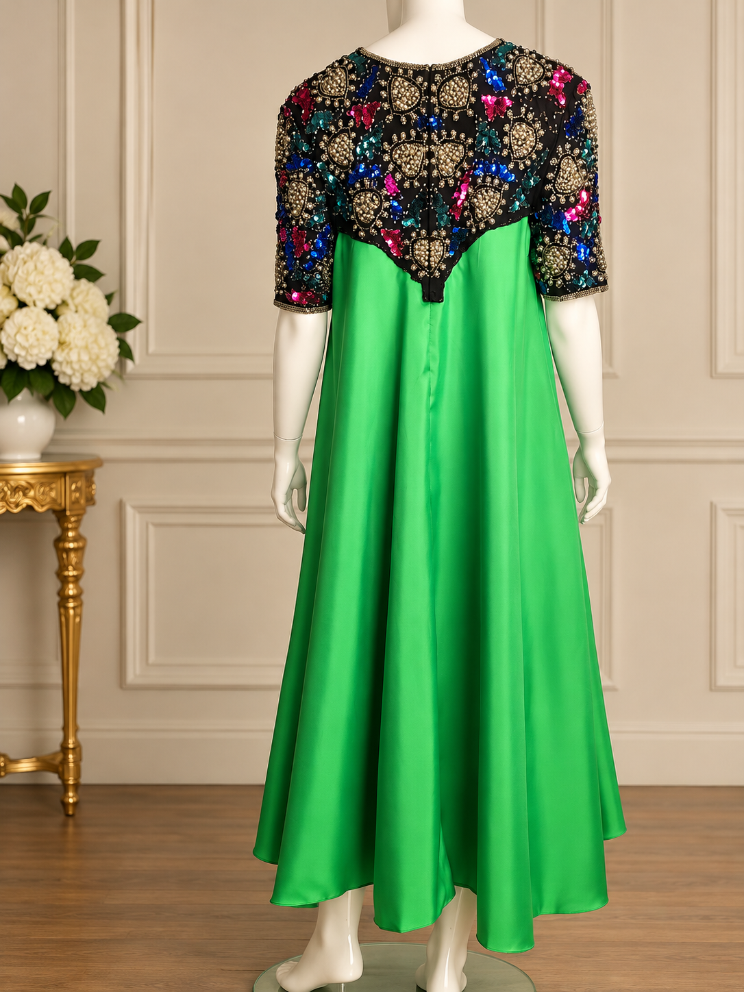 One-of-a-Kind Upcycled Sequin Evening Dress
