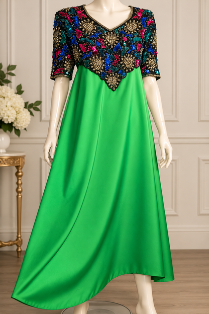 One-of-a-Kind Upcycled Sequin Evening Dress